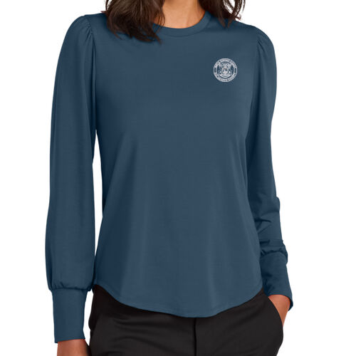 Mercer+Mettle® Women’s Stretch Jersey Long Sleeve Blouson Top Thumbnail