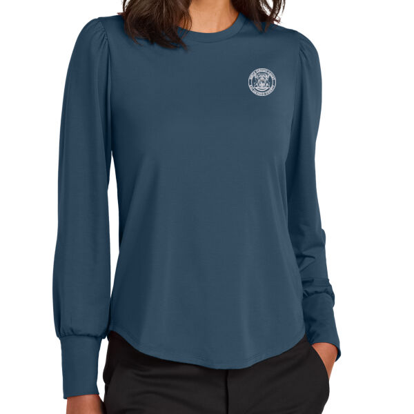 Mercer+Mettle® Women’s Stretch Jersey Long Sleeve Blouson Top Thumbnail