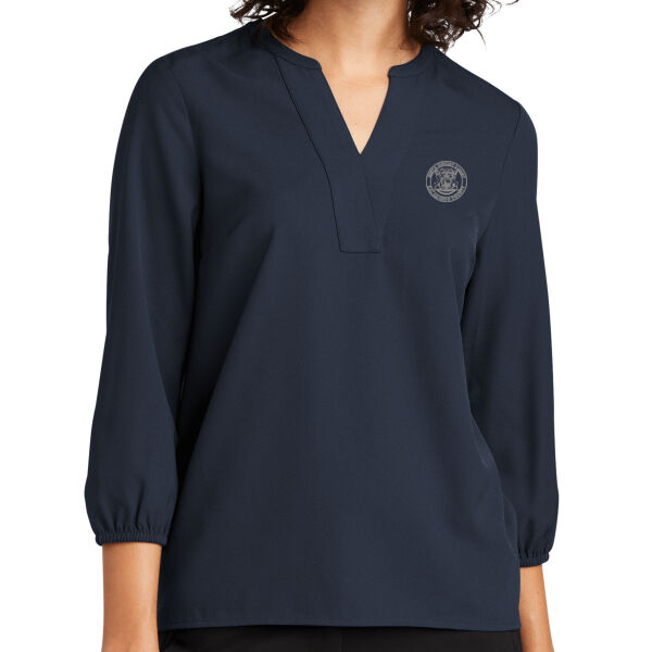 Mercer+Mettle® Women's Stretch Crepe 3/4-Sleeve Blouse Thumbnail