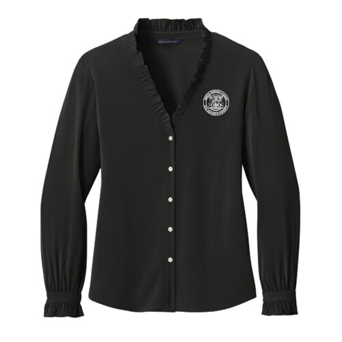 Brooks Brothers® Women’s Long Sleeve Ruffle Collar Blouse Thumbnail