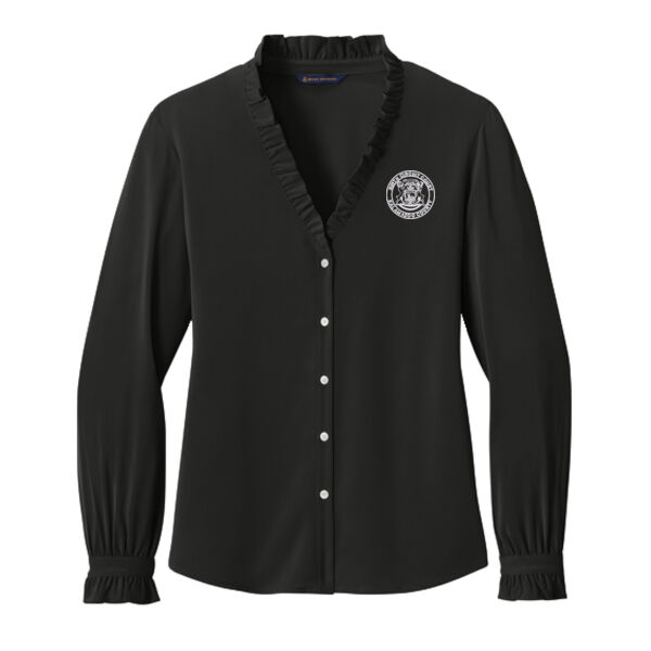 Brooks Brothers® Women’s Long Sleeve Ruffle Collar Blouse Thumbnail